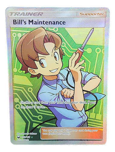 Bill's Maintenence Carta Pokemon Full Art Ingles Celestial 