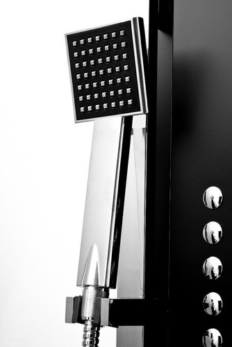 Imagen 5 de 9 de Columna Ducha Escocesa 4 Funcion Gorena Hawai Aluminio Negro
