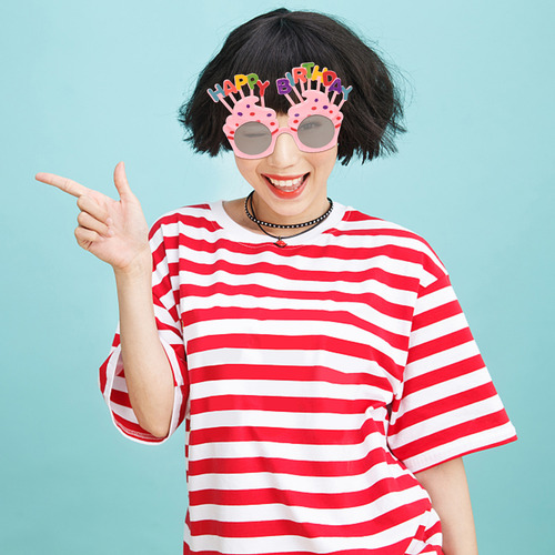 Funny Birthday Glasses Decorate 10 Pcs