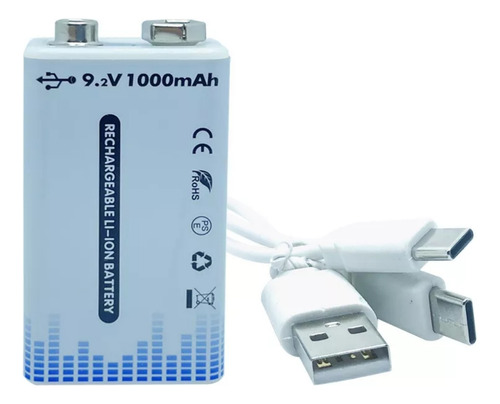Batería Recargable Usb Li-ion 9v 1000mah