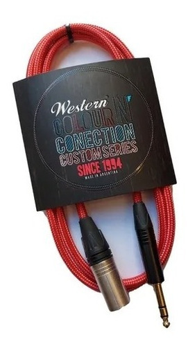 Cable Western Xlr M A Plug Trs Balanceado Monitor 1.5mt Tela