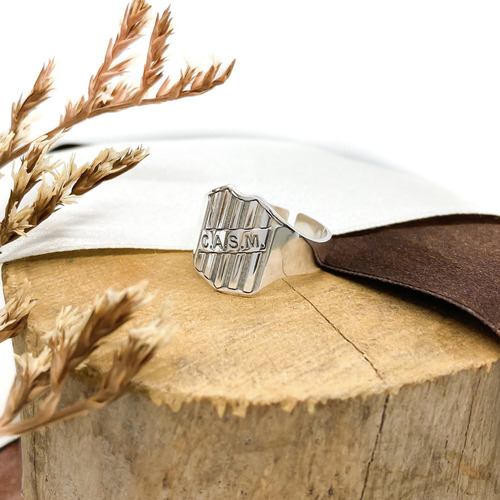 Anillo Escudo Equipo Fútbol Argentina San Martín De Tucumán B - Mediano Plata 925