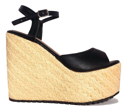 Sandalias Alpargatas Artesanal Mujer Lau480 Plataforma Yute