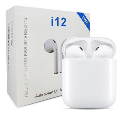 Auriculares Inalámbricos Bluetooth I12 Tws Android Ios Blancos