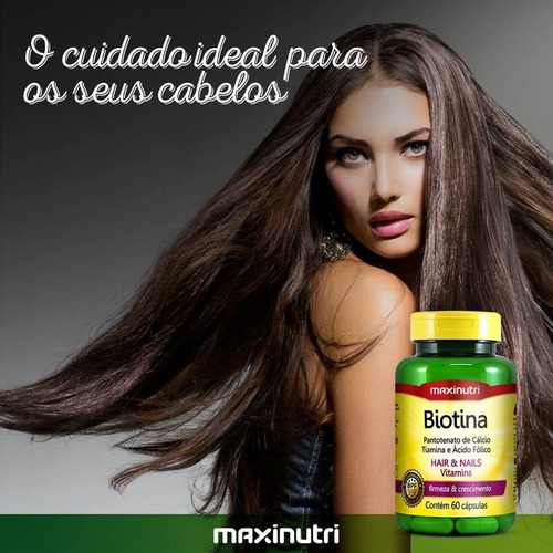 Imagem 4 de 4 de Biotina Firmeza & Crescimento - 2x60 Cápsulas - Maxinutri