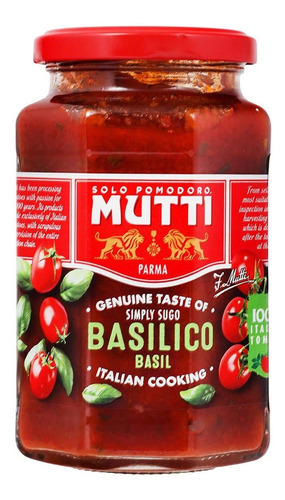 Salsa De Tomate Marinter Mutti Con Albahaca 400g