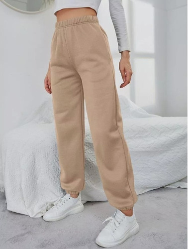 Jogging Mujer Con Elástico Puño Casual Jogger Pantalon Dama