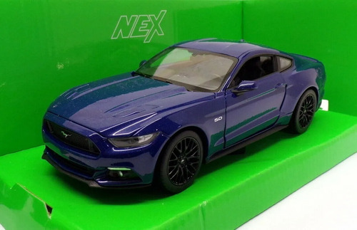 Ford Mustang Gt 2015 Auto A Escala 1/24 Color Azul