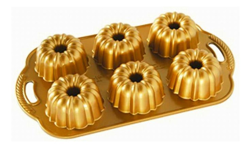 Nordic Ware Nordic Ware Anniversary Bundtlette Cake Pan, Color Oro