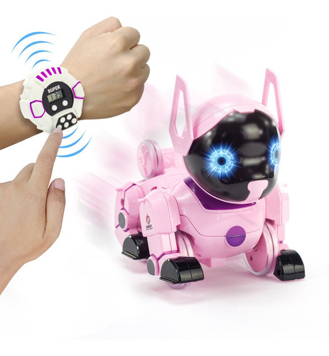 Cachorro Robo De Controle Remoto Dog Robot Controll Personagem Rosa