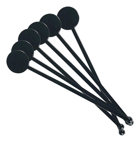 4 X 100 Agitadores De Café, Paletas Para Mezclar, Negro