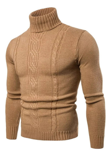 Suéter Casual De Cuello Alto Para Hombre, Cuello Alto, P Par