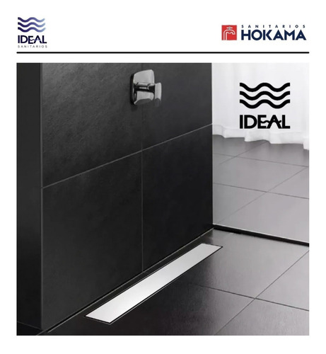 Imagen 2 de 10 de Rejilla Ducha Baño Desague Lineal 60 Cm Larga Receptaculo Ac