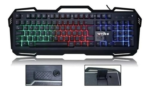 Teclado Gaming Weibo Wb-539 Luces Rgb - Miki Imports