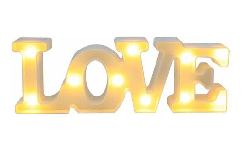 Lámpara Decorativa 3d Luz Led Letra Love Hogar Romántico