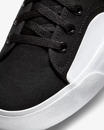 Zapatillas Nike Mod Blazer Court Negro Blanco Lona