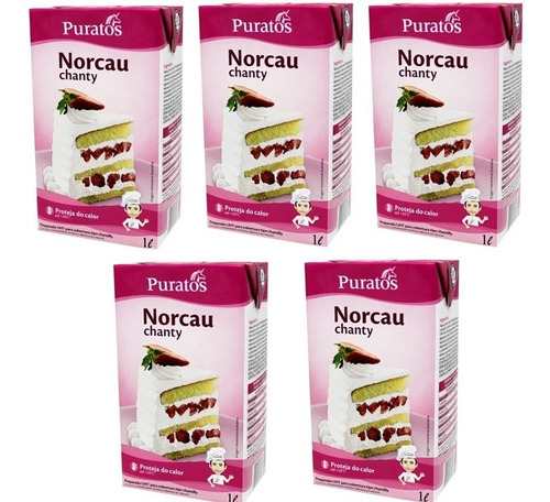 Chantilly Chanty Norcau 1l Puratos - 5 Unidades