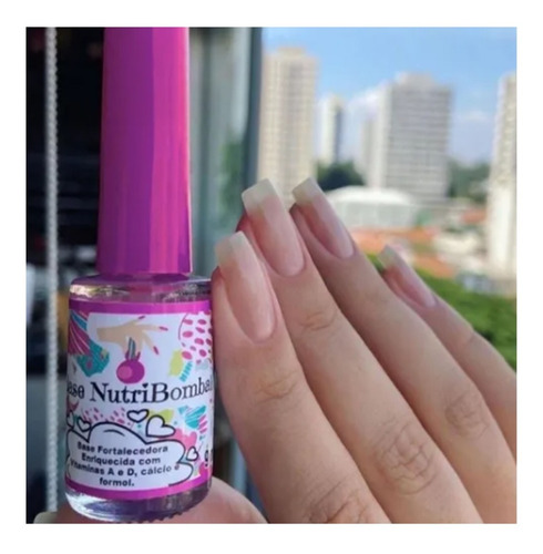 Base Nutribomba Esmalte Fortalecedor Crescimento Unha Pe Mao
