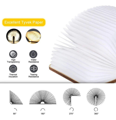 A Lámpara De Noche Plegable Con Luz Led De 5 Colores
