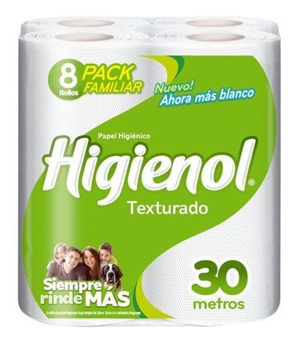 Papel Higiénico Higienol Texturado 30 Metros X8