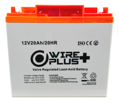 Bateria Wireplus+ 12v 20ah Ácido