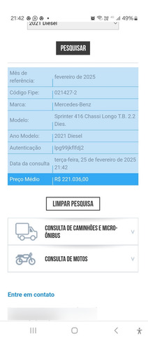 Mercedes Bens Sprinter Cdi 416 2020 Mod 2021 Completa.