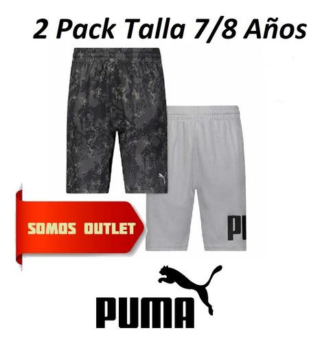 2 Pack Bermuda Infantil Puma, Talla Chica 7/8 Original !!!
