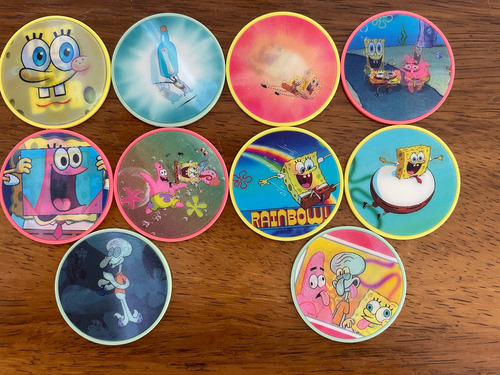 Colección Completa Caps Tazos Bob Esponja Vuala 2024 10 Pza (Usado)