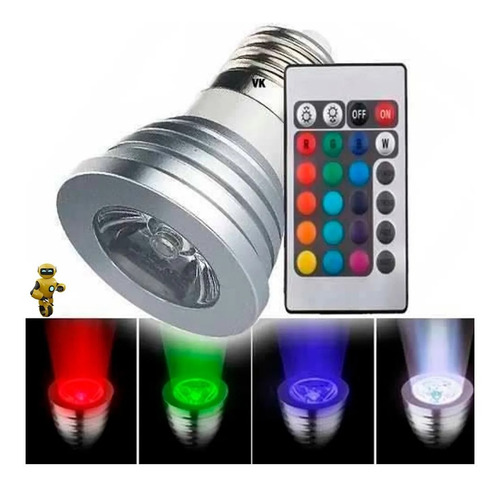 Imagem 7 de 9 de 02 X Lampada E27 Decorativa Rgb 16 Cores C/ Controle Remoto