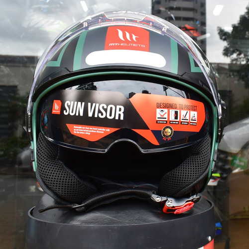 Capacete Aberto Masculino Mt Viale Sv Gam C26 Moto Oculos