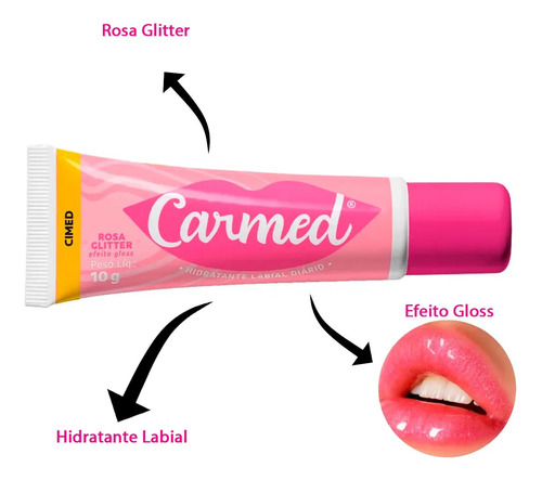 Hidratante Labial Carmed Sabores Fini Bff Gloss Cimed