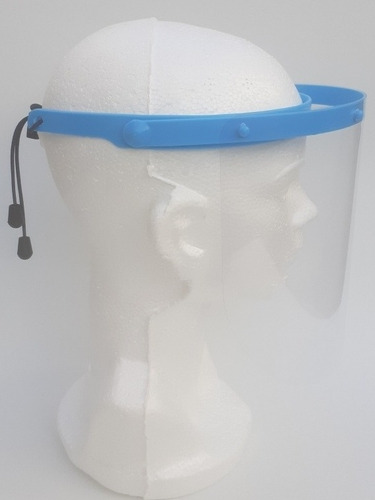 10 Caretas Protectora Medica Facial Con 5 Facias Cada 1 Color Azul