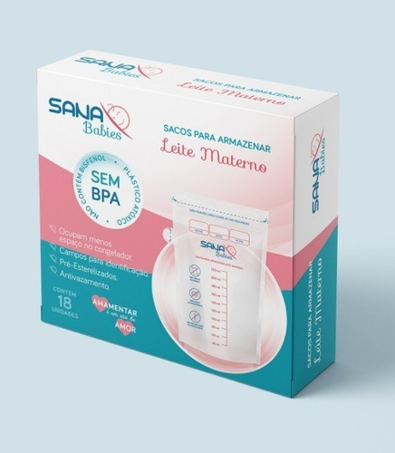 Sacos Para Armazenar Leite Sana Babies Com 18