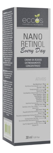 Nano Retinol Every Day 120ml Diário Noturno Clareador Eccos