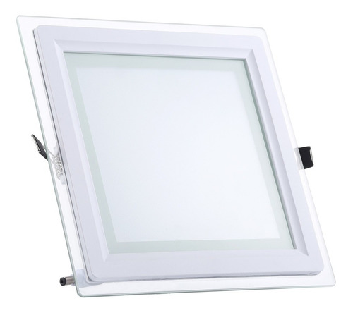 2 Panel Led Spot Led 6w Vidrio Cuadrado Luz Blanca Lujo