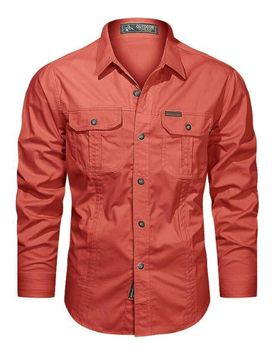 Camisas Tipo Cargo De Algodón Para Hombre, Senderismo, Pesca