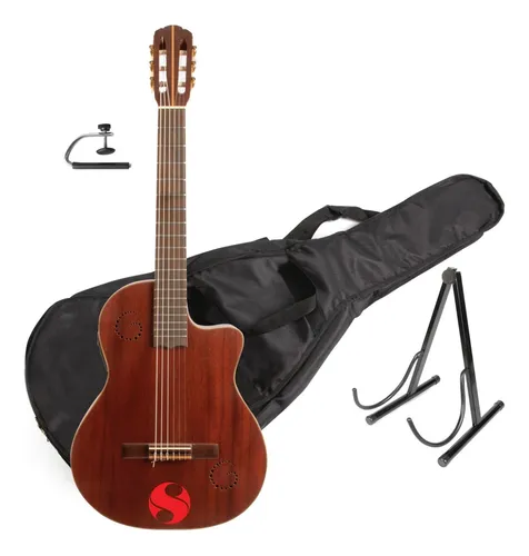 comprar Guitarra Criolla Clásica Gracia Gold Caoba+funda+sop+capo   