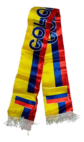 Bufanda Bandera Colombia 137x14cm Chal Pashmina Fútbol