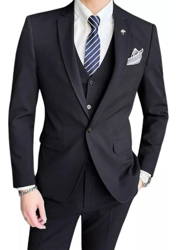 Terno Slim Masculino Completo Com Colete - Envio Expresso