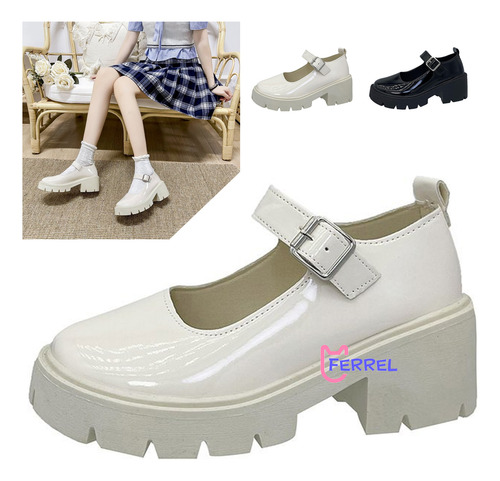 Zapatos De Plataforma Lolita Con Tacón Alto Para Mujer