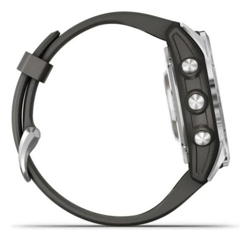 Relógio Garmin Fenix 7s Pro Solar Prata C/ Pulseira Grafite