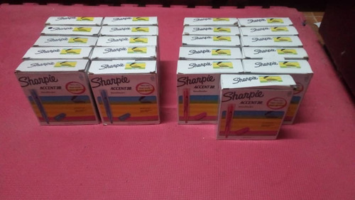 Marcadores Sharpie Azul 680 Y Resaltadores