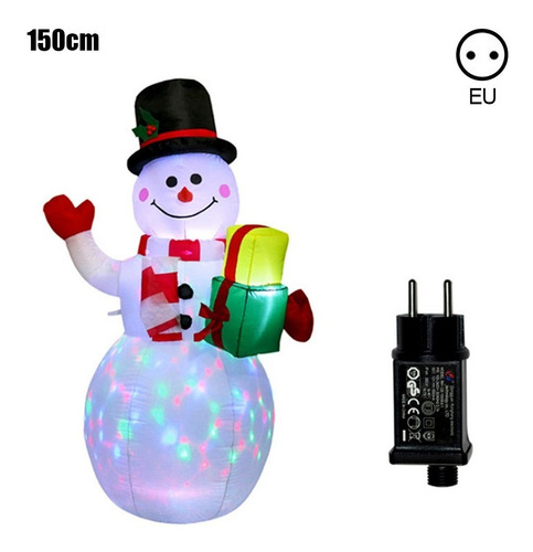 Mono De Nieve Inflable Muñecos Navideños Con Luz Led Ninos