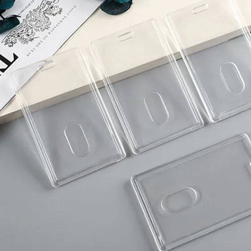 Business Card Holder Acrylic Badge Protector Anti Dust
