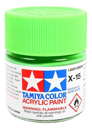 Tinta Acrílica Mini X-15 Verde Claro - Tamiya 81515