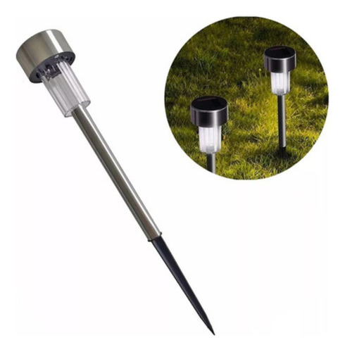 Set 10 Estacas Led Solar Tobago 4,5cm X 30cm Jardin