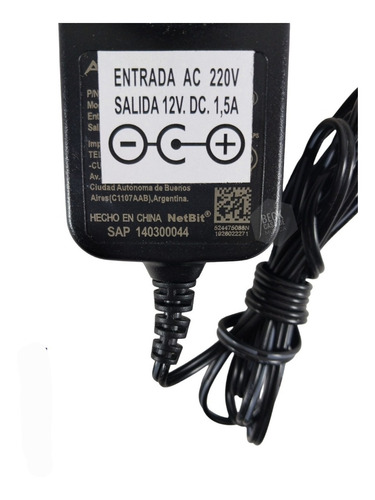 Fuente 12v 1,5a Genérica Positivo Centro Teclados Yamaha