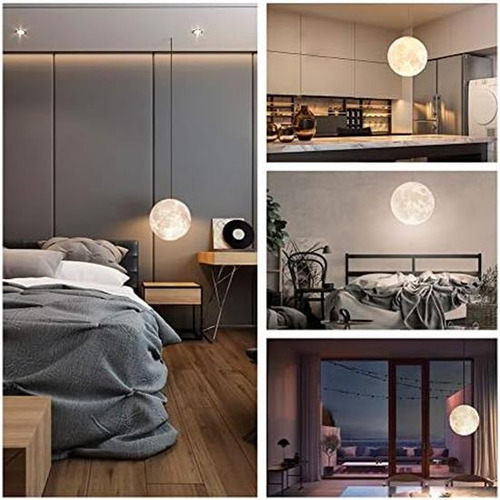 Mq Lámpara Colgante Moon De 10 Pulgadas Con Control Remoto,