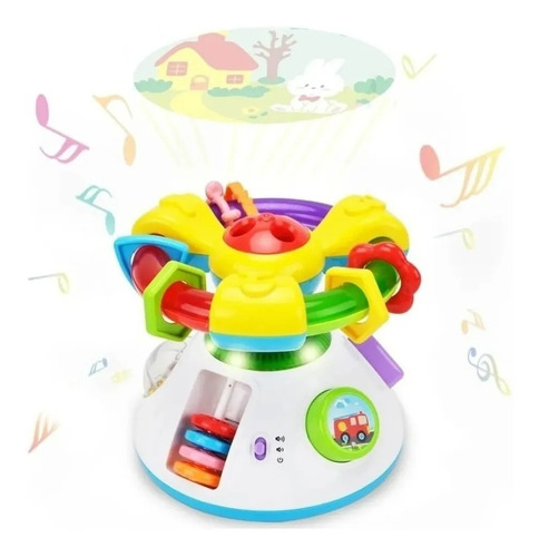 Imagen 3 de 7 de Juguete Para Bebe Proyector Musical Giratorio Zippy