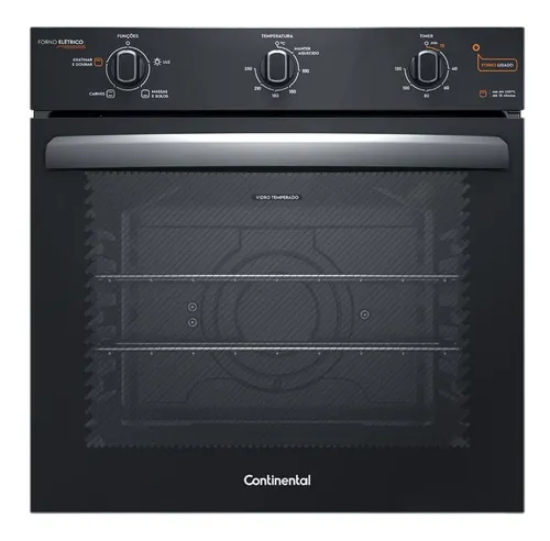 Forno de Embutir Elétrico Continental OC8EM 80L com TOPLimpaFácil...